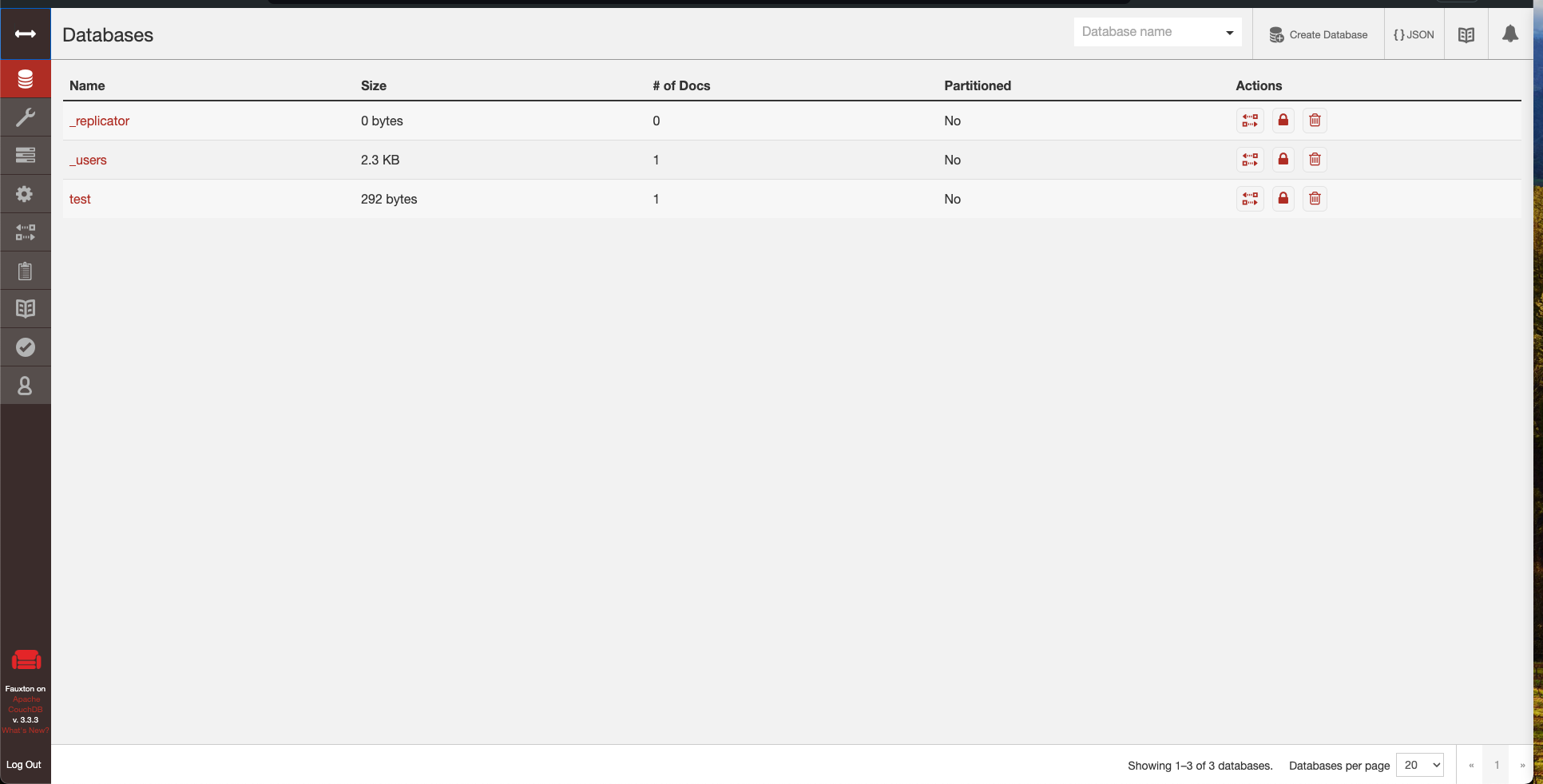 CouchDB Fauxton